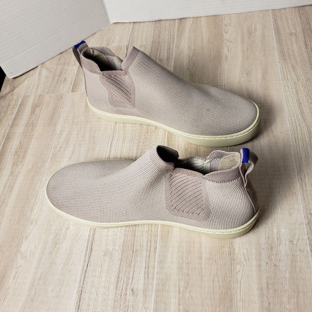 Rothy's The Chelsea Camel Knit Pull On Ankle Boots Womens 9.5
